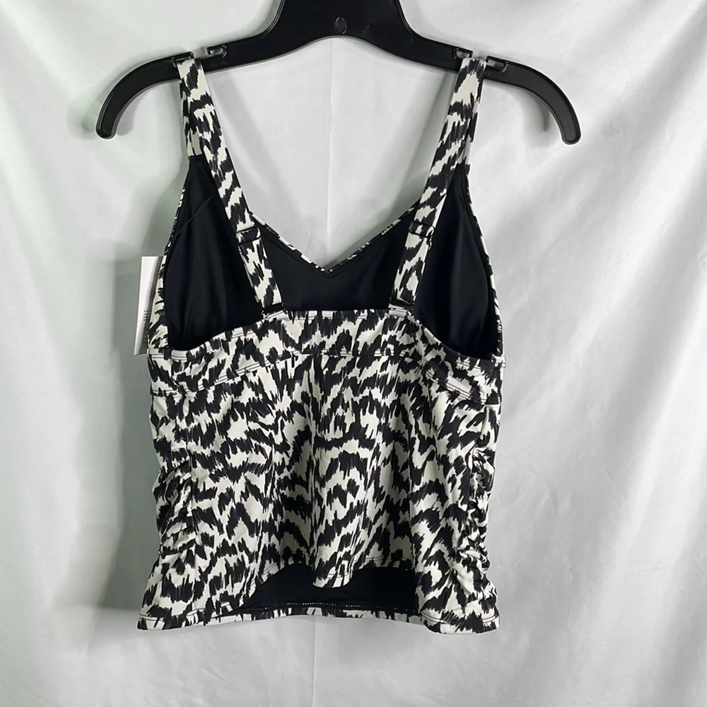 NWT Knix nwt cream, black, gray abstract, print tankini top